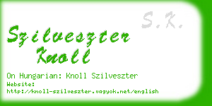 szilveszter knoll business card